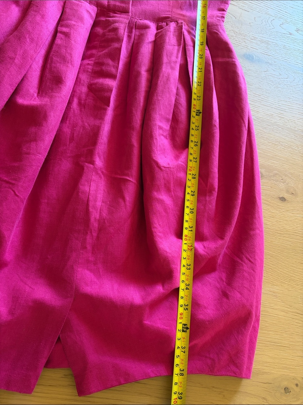 Gorgeous Vintage Kay Unger Fuchsia Sleeveless Linen Dress - Picture 6 of 8